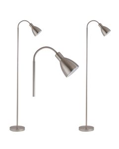 Set of 2 Satin Nickel Flexi Reading Lights