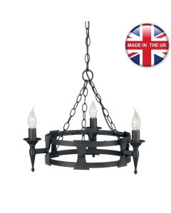 Elstead - Saxon SAX3-BLK Chandelier