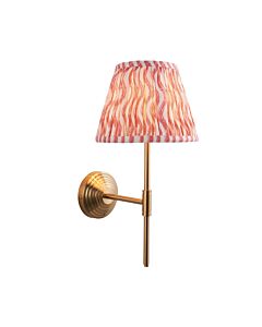 Endon Lighting - Obelisk T Bar & Ripple 20cm - 116019 - Aged Brass Pink Wall Light