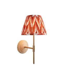 Endon Lighting - Wood T Bar & Zigzag 20cm - 116111 - Ash Wood Orange Wall Light