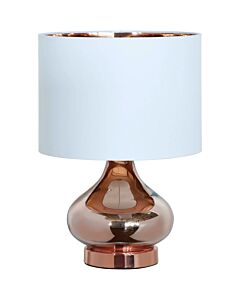 Clarissa - 40cm Gold Glass Table Lamp with White Shade