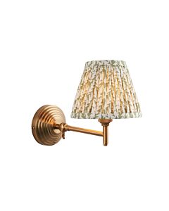 Endon Lighting - Obelisk Fold & Leaf 16cm - 115723 - Aged Brass Green Wall Light