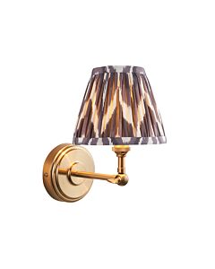 Endon Lighting - Step Wing & Zigzag 16cm - 115775 - Aged Brass Grey Wall Light