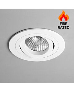 Astro Lighting - Taro Round Adjustable Fire-Rated 1240028 - Fire Rated Matt White Downlight/Recessed Spot Light