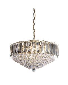 Endon Lighting - Fargo - FARGO-18BP - Brass Clear 6 Light Ceiling Pendant Light