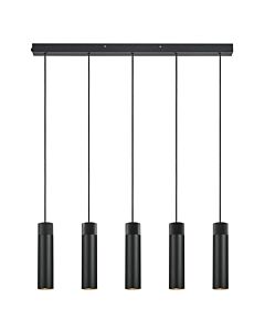 Nordlux - Tilo - 2410483003 - Black Wood 5 Light Ceiling Pendant Light