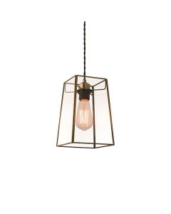 Endon Lighting - Beaumont - 60892 - Antique Brass Clear Glass Easy Fit Pendant Shade