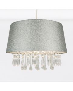 Sparkle Grey Jewelled Easy Fit Light Shade