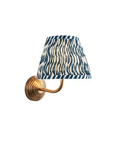 Endon Lighting - Obelisk Arc & Ripple 20cm - 115997 - Aged Brass Blue Wall Light