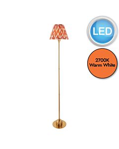 Endon Lighting - Burley Rechargeable & Zigzag 25cm - 114768 - LED Aged Brass Orange Touch Floor Lamp