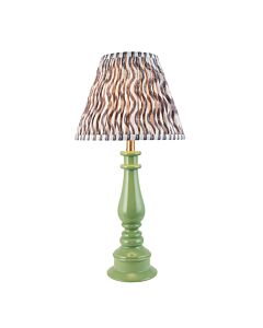 Endon Lighting - Myrtle & Ripple 25cm - 116335 - Green Warm Brass Grey Table Lamp With Shade