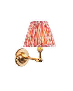 Endon Lighting - Dome Wing & Ikat 16cm - 115624 - Aged Brass Pink Wall Light