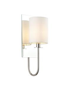 Silva - Nickel Mirrored Glass Vintage White Wall Light