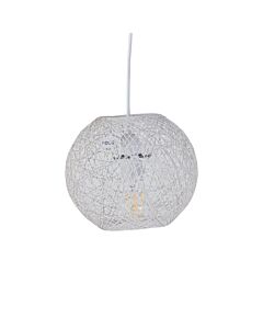Abaca - White 8 inch Globe Ceiling Light Shade