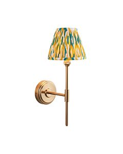 Endon Lighting - Step T Bar & Ikat 16cm - 115770 - Aged Brass Yellow Jade Wall Light