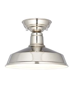 Endon Lighting - Darton - 96181 - Nickel Flush Ceiling Light