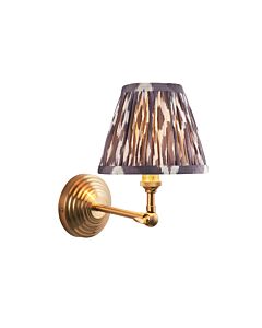 Endon Lighting - Obelisk Wing & Ikat 16cm - 115714 - Aged Brass Grey Wall Light