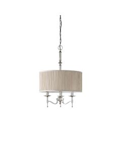 Interiors 1900 - Stanford - 63636 - Nickel Beige 3 Light Ceiling Pendant Light