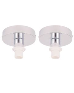 Set of 2 x E14 Flush Ceiling Mounts for Easy Fit Shades