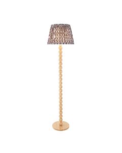 Endon Lighting - Cane & Ikat 40cm - 114345 - Natural Bamboo Grey Floor Lamp