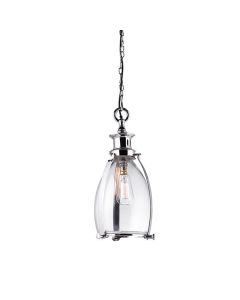 Endon Lighting - Storni - EH-STORNI-S - Nickel Clear Glass Ceiling Pendant Light