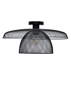 Cassidy - Black Metal Wire Tiered Flush Ceiling Light
