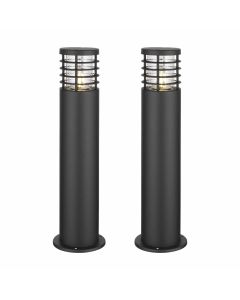 Set of 2 Bloom - Black IP44 Outdoor 50cm Post Lights