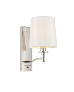 Endon Lighting - Ortona - 95827 - Nickel White Wall Light