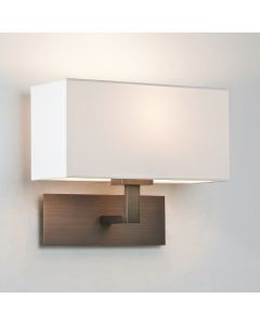 Astro Lighting - Park Lane 1080044 - Bronze Wall Light with White Shade