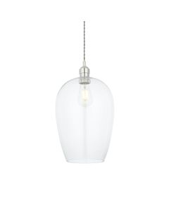 Basil - Nickel Glass Ceiling Pendant Light