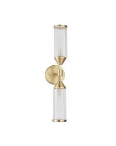 Westchester - Satin Brass & Glass Wall Light