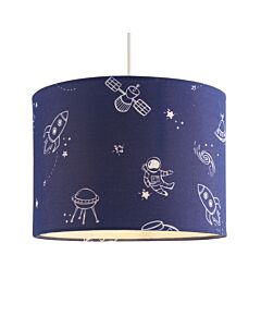 Space - 25cm Space Print Navy Blue Pendant Shade