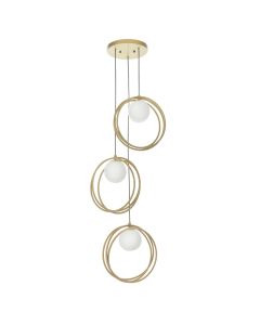 Huntington - Brushed Gold 3 Light Pendant