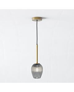 Astro Lighting - Tacoma - 5036008 & 1429024 - Antique Brass Clear Smoked Glass IP44 Ceiling Pendant Light