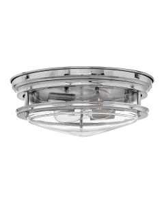 Quintiesse - QN-HADRIAN-FS-CM-CLEAR - Hadrian 2 Light Flush Mount - Clear Glass - Chrome