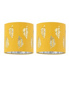 Set of 2 Fern - Ochre Cut Out 15.5cm Table Lamp Shades