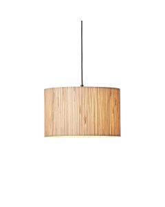 Endon Lighting - Longshore - 101691 - Natural Seagrass Black Ceiling Pendant Light