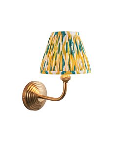 Endon Lighting - Obelisk Arc & Ikat 16cm - 115683 - Aged Brass Yellow Jade Wall Light