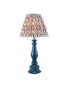 Endon Lighting - Myrtle & Ripple 25cm - 116347 - Blue Warm Brass Grey Table Lamp With Shade