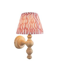 Endon Lighting - Bibury & Ripple 20cm - 114326 - Ash Wood Aged Brass Pink Wall Light