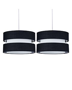 Set of 2 Benni - Black 26cm Pendant Shades