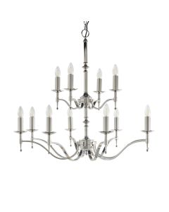 Interiors 1900 - Stanford - CA1P12N - Nickel 12 Light Chandelier