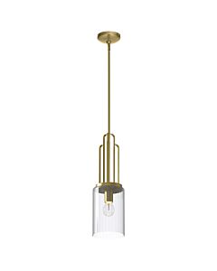 Quintiesse - Kimrose - QN-KIMROSE-MP-BNB - Natural Brass Clear Glass Ceiling Pendant Light