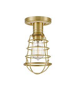 Quoizel Lighting - Mixon - QZ-MIXON-SF-BB - Brushed Brass Flush Ceiling Light
