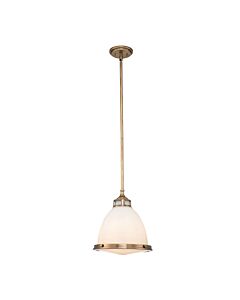 Hinkley Lighting - Amelia - HK-AMELIA-P-M-HB - Heritage Brass Opal Glass Ceiling Pendant Light