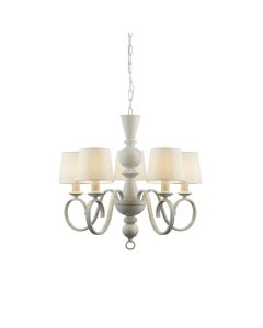 Morphine - Vintage White 5 Light Chandelier