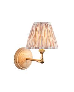 Endon Lighting - Wood Wing & Ikat 16cm - 115852 - Ash Wood Neutral Wall Light