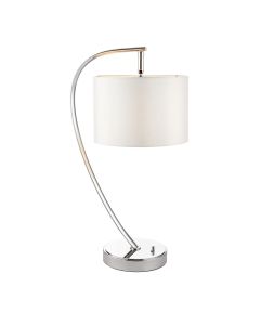 Endon Lighting - Josephine - 72389 - Nickel Vintage White Table Lamp With Shade