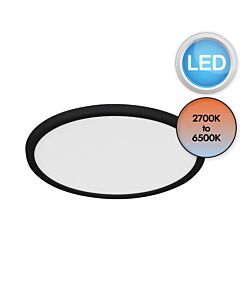 Nordlux - Oja Smart - 2015036103 - LED Black White Flush Ceiling Light