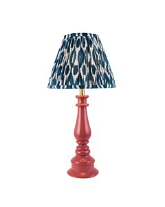 Endon Lighting - Myrtle & Ikat 25cm - 116364 - Pink Warm Brass Blue Table Lamp With Shade